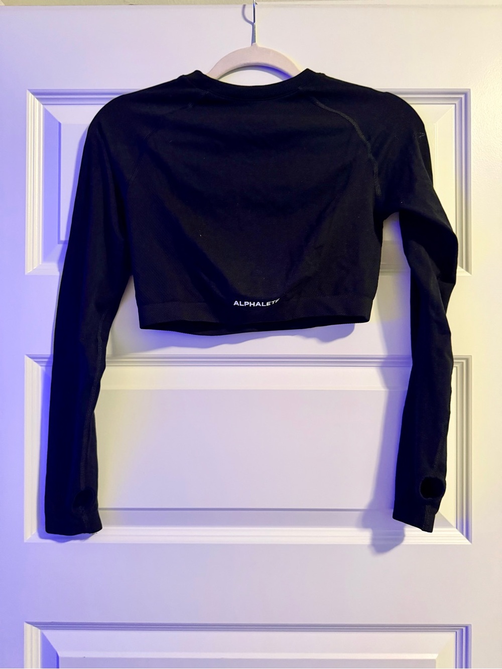 Alphalete Black Long-Sleeve Crop Top